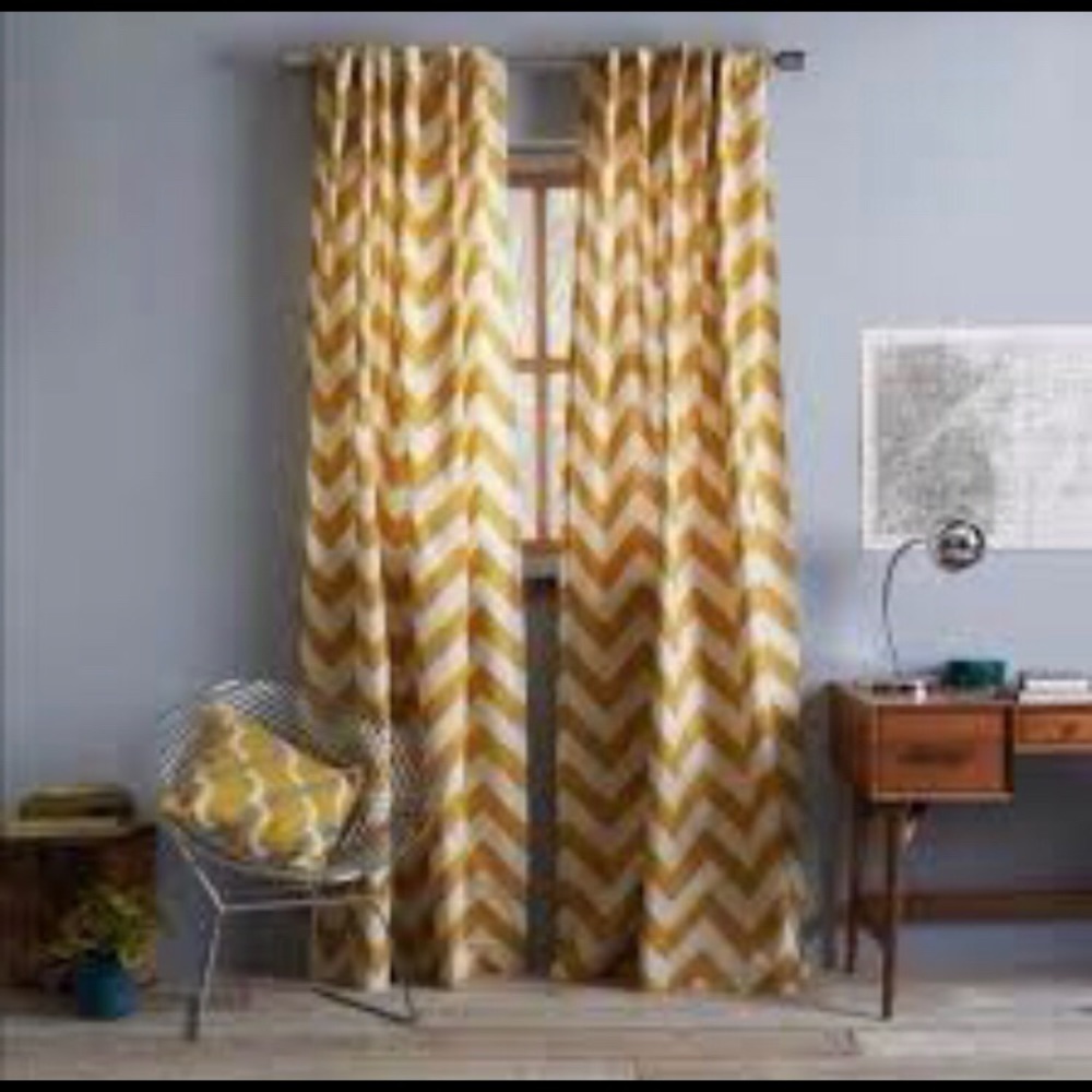 West elm Chevron curtain panel 108x48